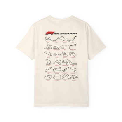 Formula 1 2024 Circuits | Tracks | In Order of 2024 Season | Unisex T-Shirt | Comfort Colors | F1