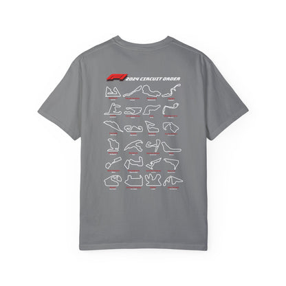 Formula 1 2024 Circuits | Tracks | In Order of 2024 Season | Unisex T-Shirt | Comfort Colors | F1