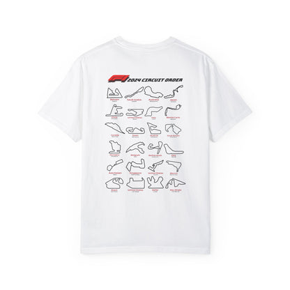 Formula 1 2024 Circuits | Tracks | In Order of 2024 Season | Unisex T-Shirt | Comfort Colors | F1