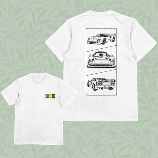 Ferrari F40 Racing Streetwear Comic Panel T-Shirt / Gifts For Car Guys / Gift For Dad / Gift for Him / Comic Panel Shirt